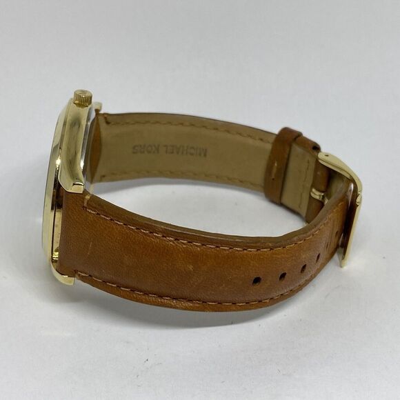 Michael Kors Slim Runway MK2465 Women's Brown Leather Analog Dial Watch VK740 - Picture 9 of 12
